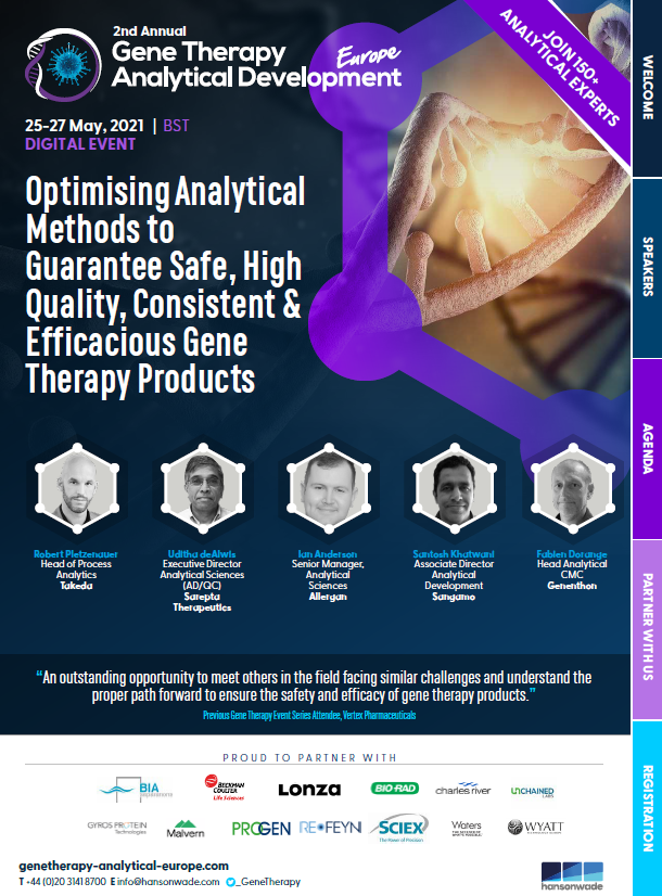 Gene Therapy Analytical Developmet EU Event Guide Gene Therapy Analytical Developmet EU Event Guide